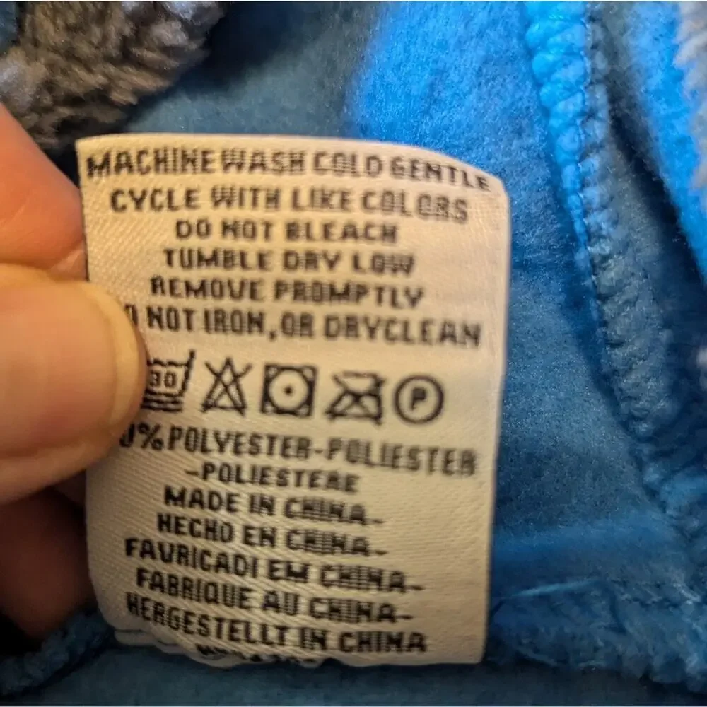 Cuddle Club Blue 3-6 month Fleece Hooded Jacket Bear Ears - Picture 4 of 5